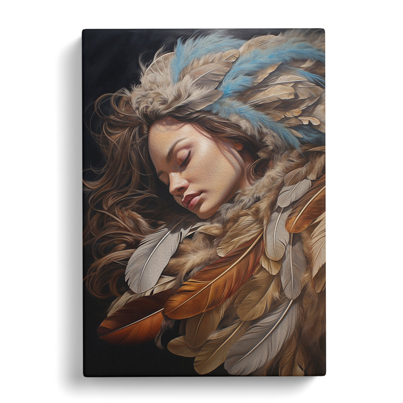 Feather Realism - Wrapped Canvas, 50cm H x 35cm W x 3cm D