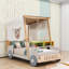 Lit en bois Jainy avec tablette et DEL-608695909