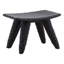 Quillan Mindi Wood Stool, Black