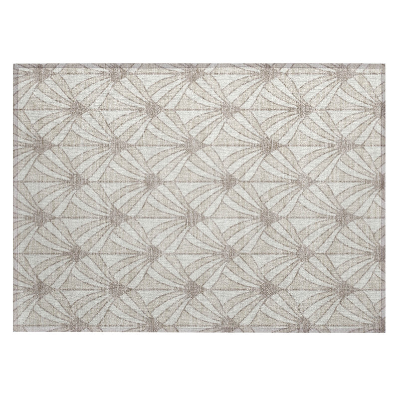 Machine Washable Indoor/Outdoor Lipman ACN2426 Mid-Century Modern Rug, Rectangle 1'8" x 2'6"