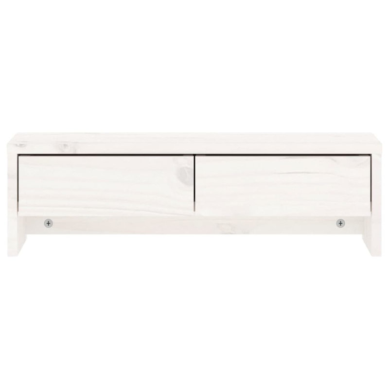 Lacandis Wood Monitor Stand, 15cm H x 50cm W x 27cm D, White