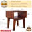 Acacia Serena Solid Wood Nightstand, Mid Century Modern Side Table Bedroom with Storage-594376292