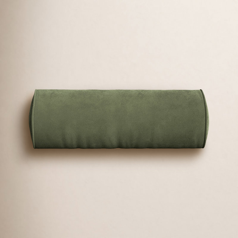 Deane Bolster Accent Pillow, Medium Green, Polyester/Pollyfill