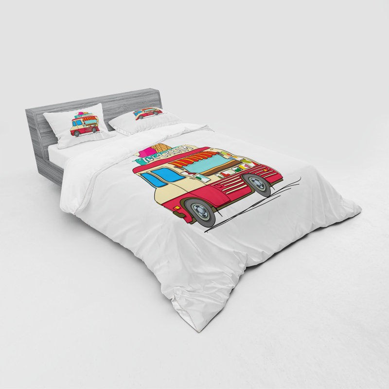 Ensemble de housse de couette truck, Housse de couette grand + 3 pièces supplémentair