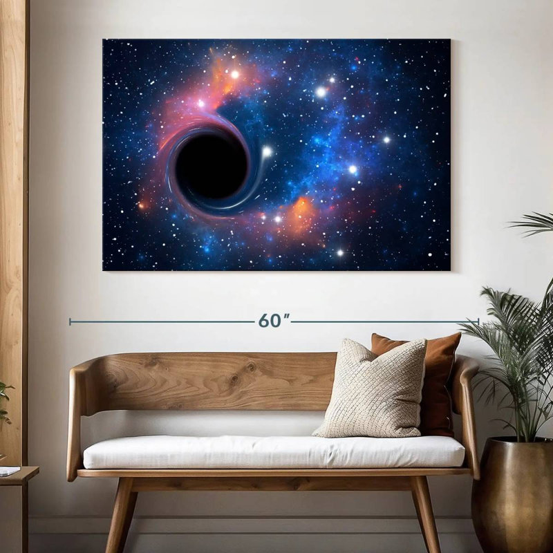 Oberle Black Hole In Outer Space, 34" H x 51" W