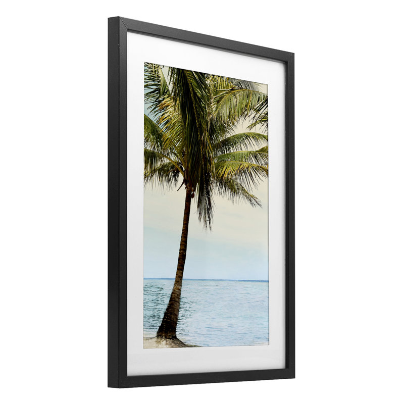 «Honduras Coast Palm Tree», reproduction encadrée sous verre, conception de Natalie Carpentieri, H 20 po x l 14 po