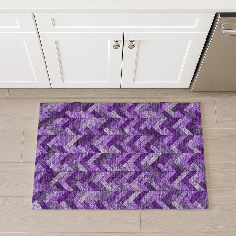 Machine Washable Indoor/Outdoor Matteson ACN2296 Geometric Rug, Rectangle 1'8" x 2'6"