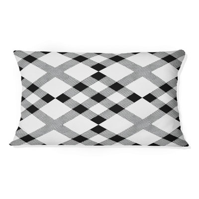 Coussin blanc moderne Houndstooth I - Modern