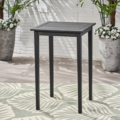 Table d'extérieur gris foncé - en bois, simple mais élégante faite de bois minimaliste