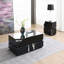 Table basse Drisana, finition miroir noir