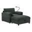 Canapé simple de 38 po avec repose-pieds de rangement, support de téléphone réglable, chargeur USB, poches de rangement latérales, accoudoirs en forme d'oreiller, chaise longue à siège large-1273350952