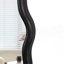 Miroir de meuble-lavabo en bois massif avec miroir ondulé noir 36 po x 36 po pour salle de bain, chambre à coucher, salon, salle à manger, vestiaire, vestibule-118088247-118088250