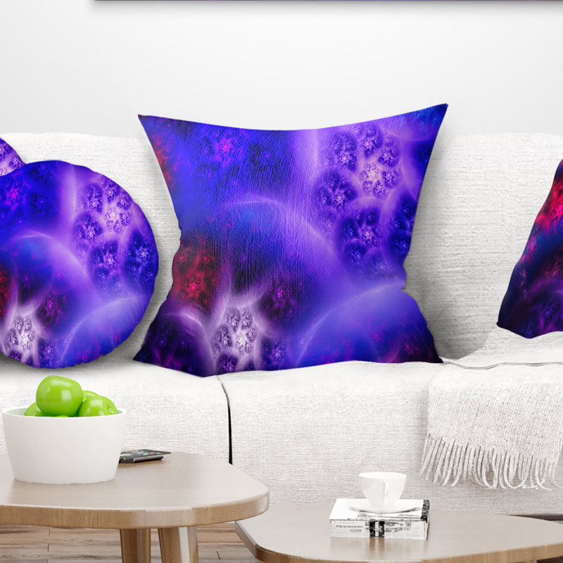 Ciel bleu orageux et lumineux - coussin imprimé abstrait, 16 po x 1 po, Coussin décoratif