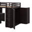 Lit mezzanine double avec tiroirs, bureau et garde-robe-553076156