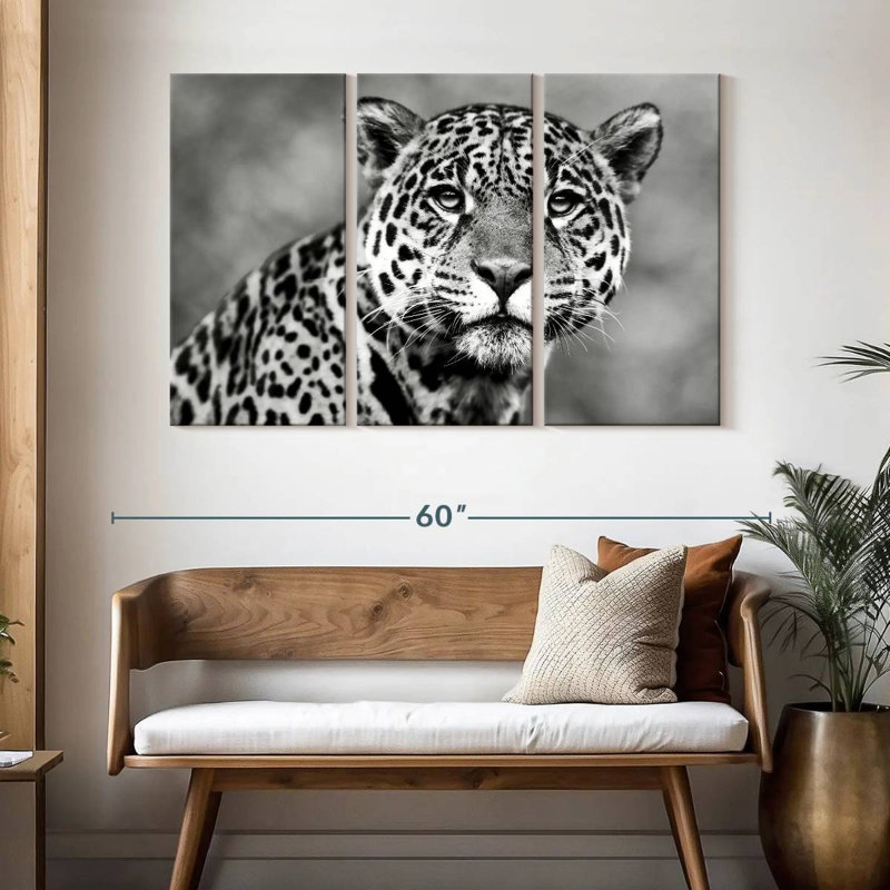 Monochromatic Jaguar, 32" H x 50" W