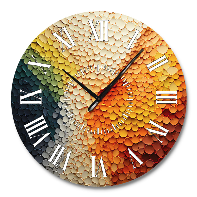 Horloge murale Hardedge Art Earthy Euphony V, Grand