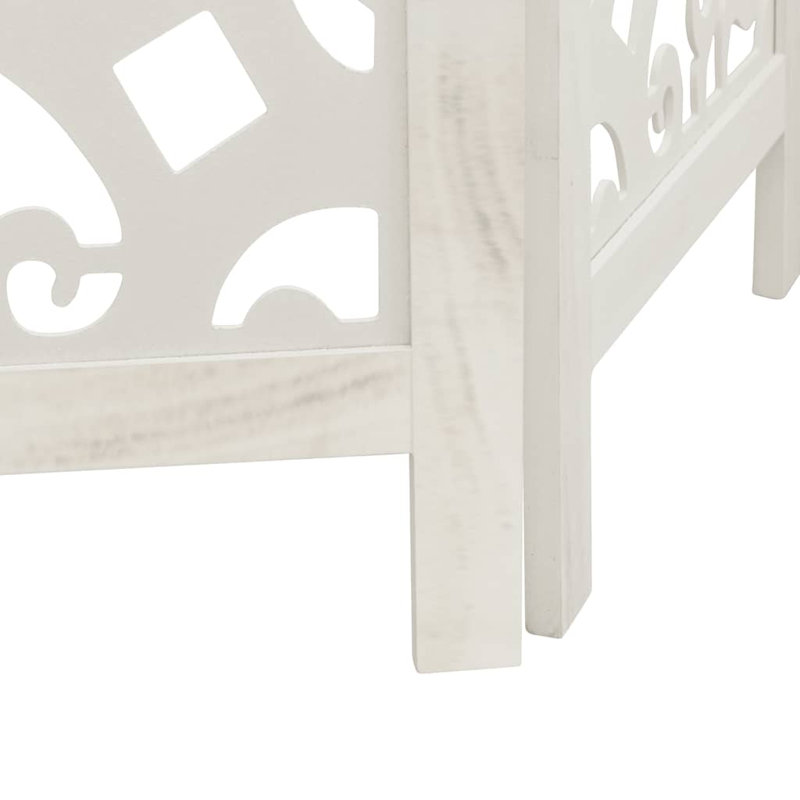 Celsa 110cm W Solid Wood Accent Room Divider, 5, 220cm H x 180cm W, White