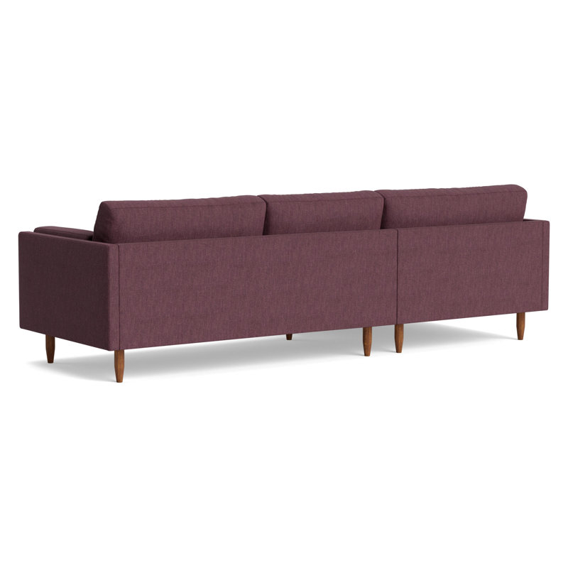 Skinny Fat Chaise Sectional, Left Hand Facing, Performance Weave - Aubergine