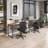 L-Shape Industrial Desk With Storage Shelves, Walnut