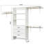Armoire-penderie moderne blanche avec 6 tablettes et 3 tiroirs