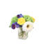 Mixed Spring Flowers With Hydrangea''s, Pansies And Peonies In Glass Vase