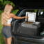 Réfrigérateur portatif pour voiture avec zone de production de glace 37QT