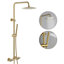 Système de douche complet thermostatique exposé en laiton massif 47,24 po avec valve brute