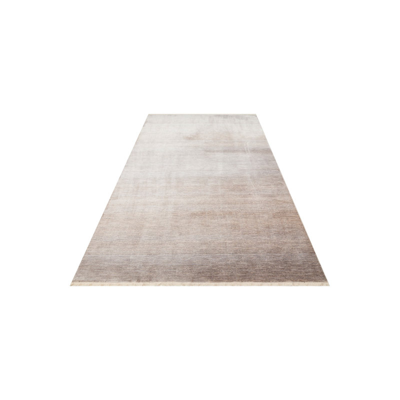 Tapis ivoire rectangulaire en polyester tissé à la machine 5 pi 3 po x 7 pi 7 po Raglan
