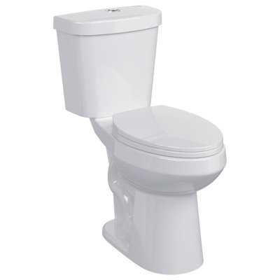 Toilette deux pièces pour la salle de bain, toilette allongée avec siège confort à hauteur ADA 19 po, siège à fermeture en douceur