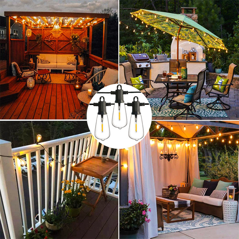 Andrew-James 15M 27 - Bulb Standard String Light (End to End Connectable)