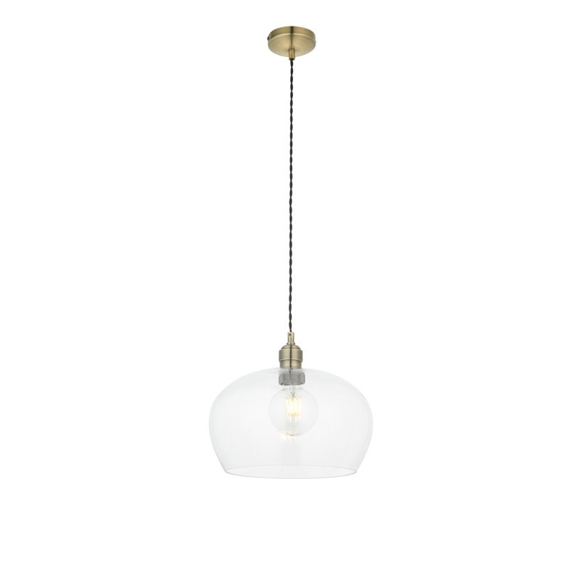 Hovey 1 - Light Single Pendant, Antique Brass