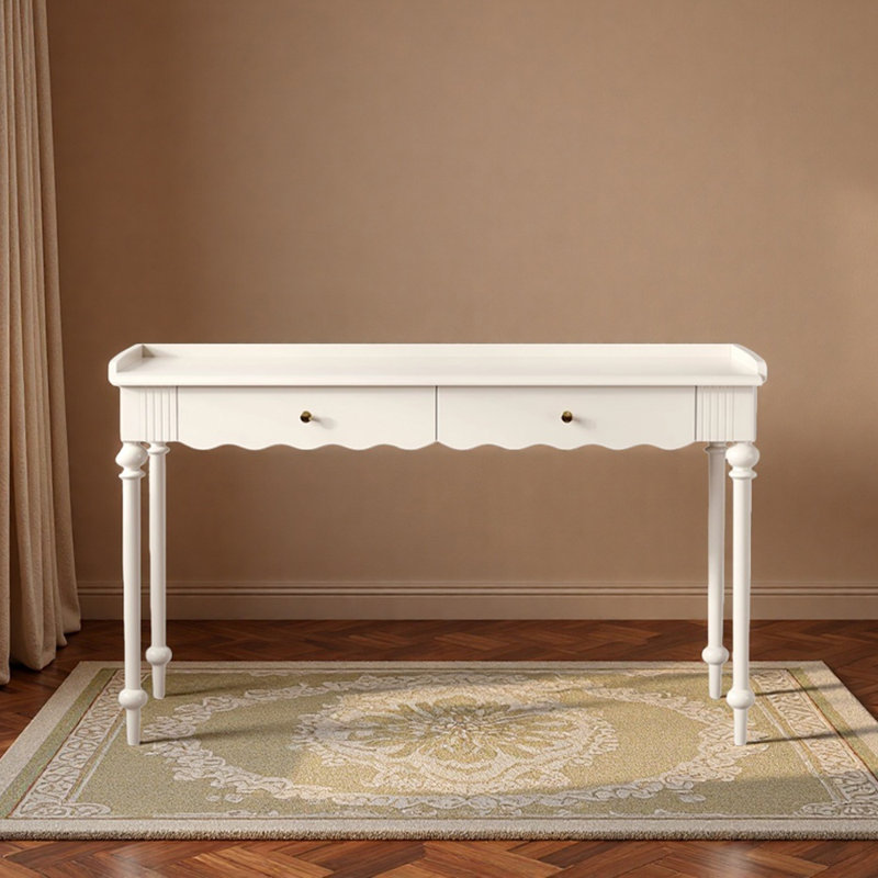 Softly coloured white writing desk 55.11 inches