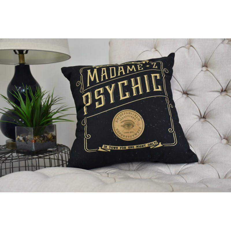 Witches Brew Reversible Throw Pillow, 26" x 26", Gold/Black