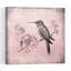 Affiche murale colibri en fleurs vintage, de style contemporain, représentant un colibri.-689336128