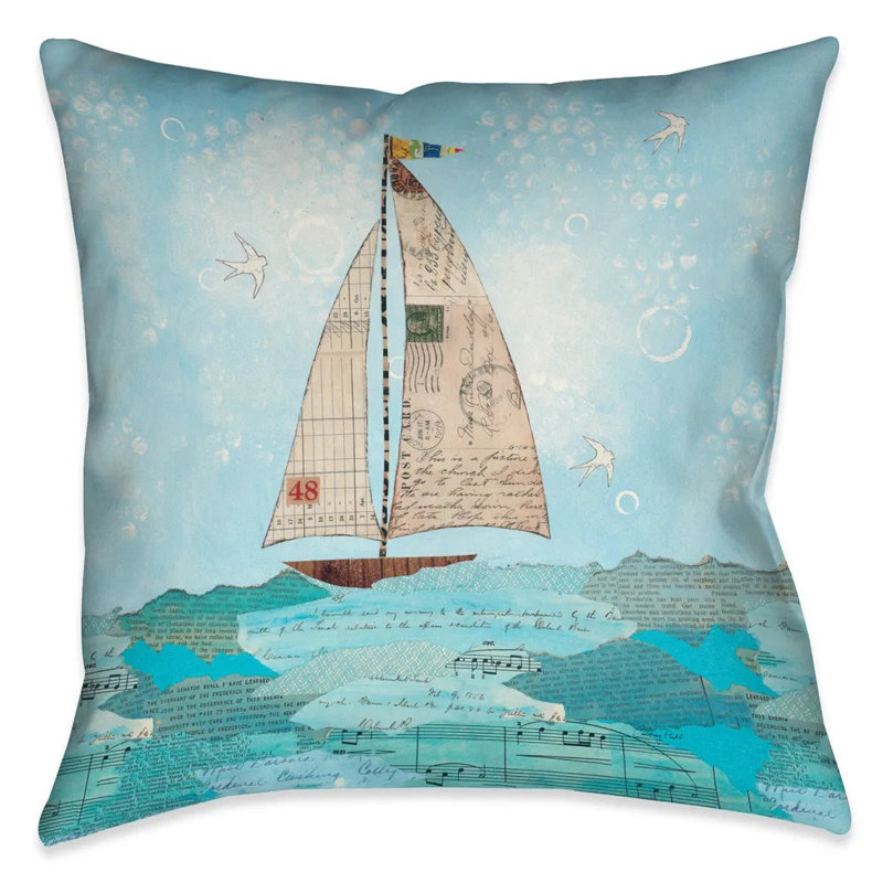 Coastal Notes I Indoor Decorative Pillow