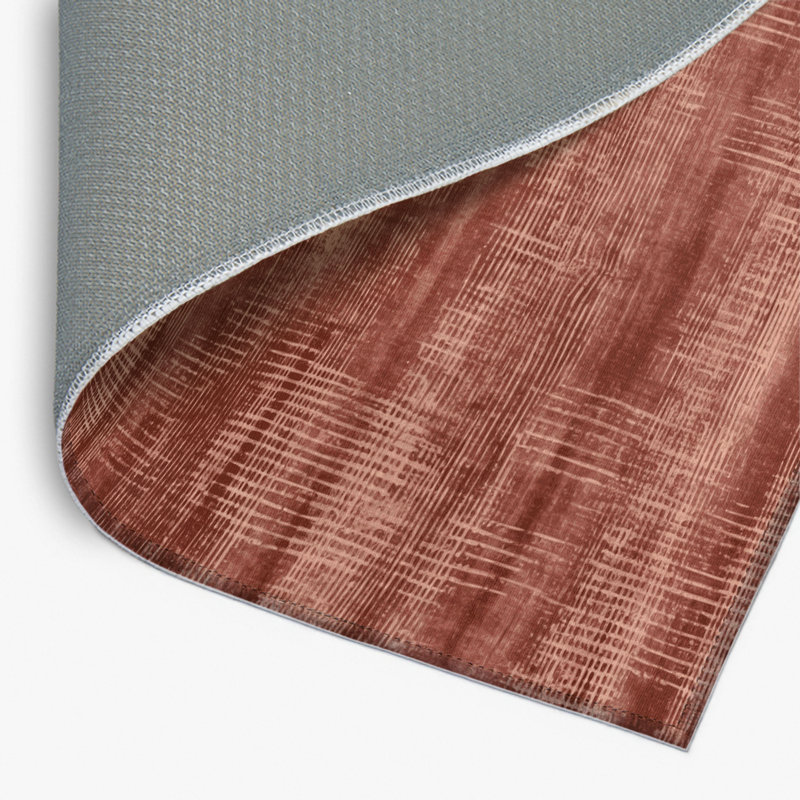 Tapis brun abstrait intérieur et extérieur, Rectangulaire 2 pi x 3 pi