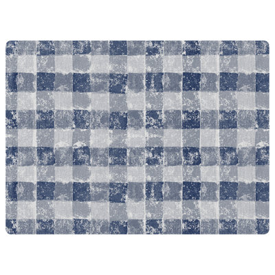 Textured Check 35 in. x 47 in. 9 to 5 Desk Chair Mat