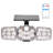 2 PCS Solar Motion Sensor Lights 138 LED 1000LM Wireless LED 3 Adjustable Head Wide Angle Illuminate