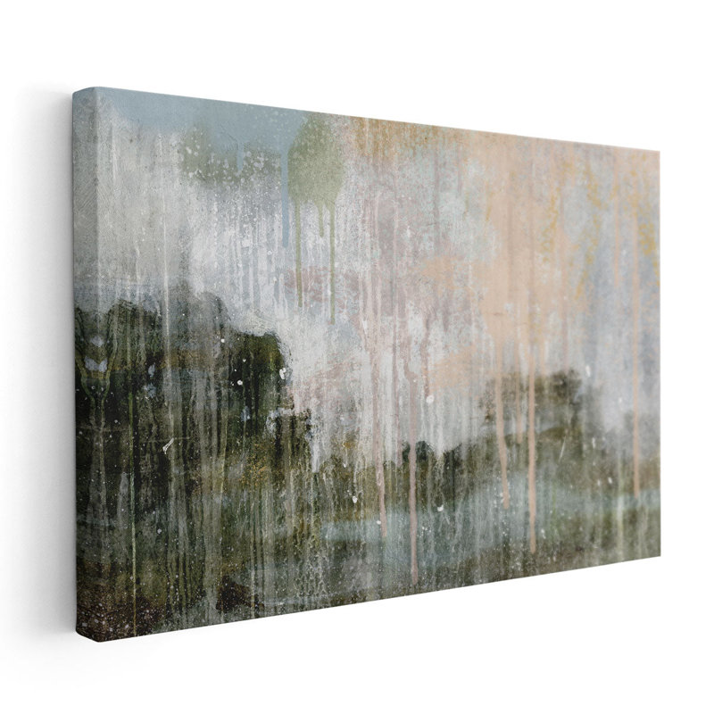 «Paint Splattered Landscape II», reproduction d'art sur toile, H 24 po x l 36 po