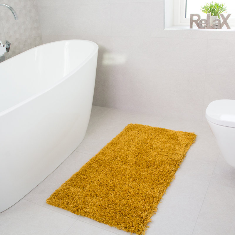 Ophiuchi Solid Colour Shag Area Rug, Rectangle 60 x 110cm