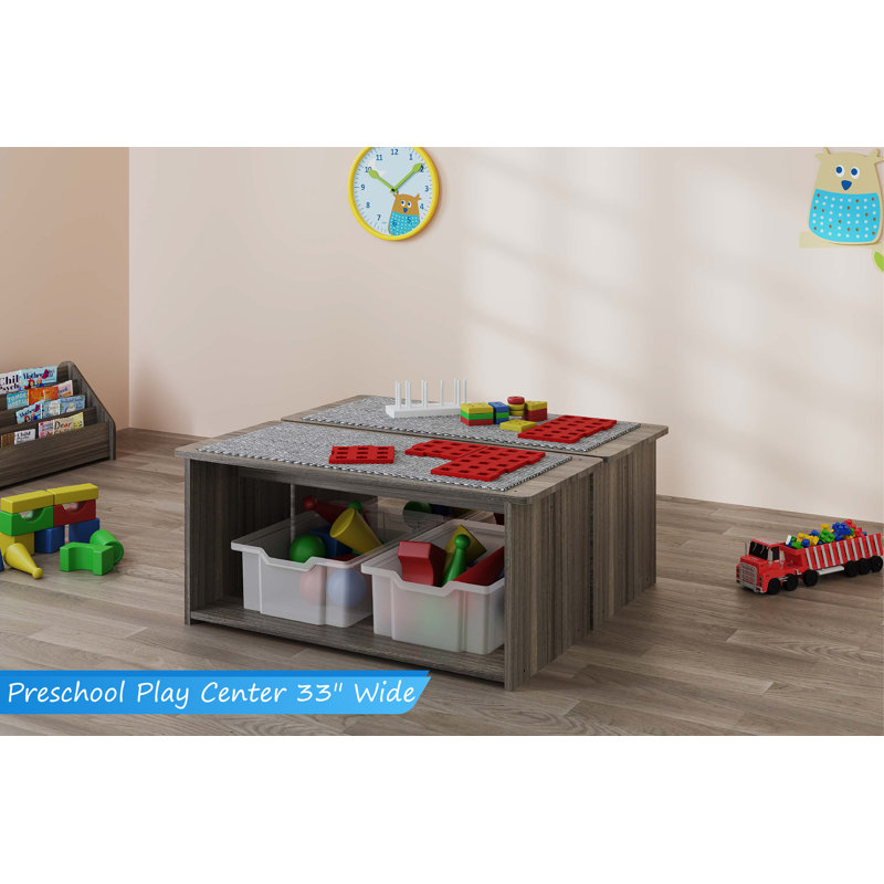 Table de jeu rectangulaire Toto Mate LEGO, Oui, Gris orme ombré
