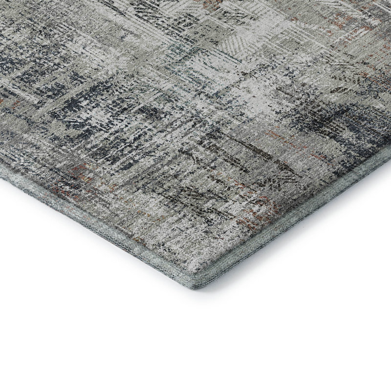 Premium Machine Washable Prisco Taupe Rug, Rectangle 9' x 12'