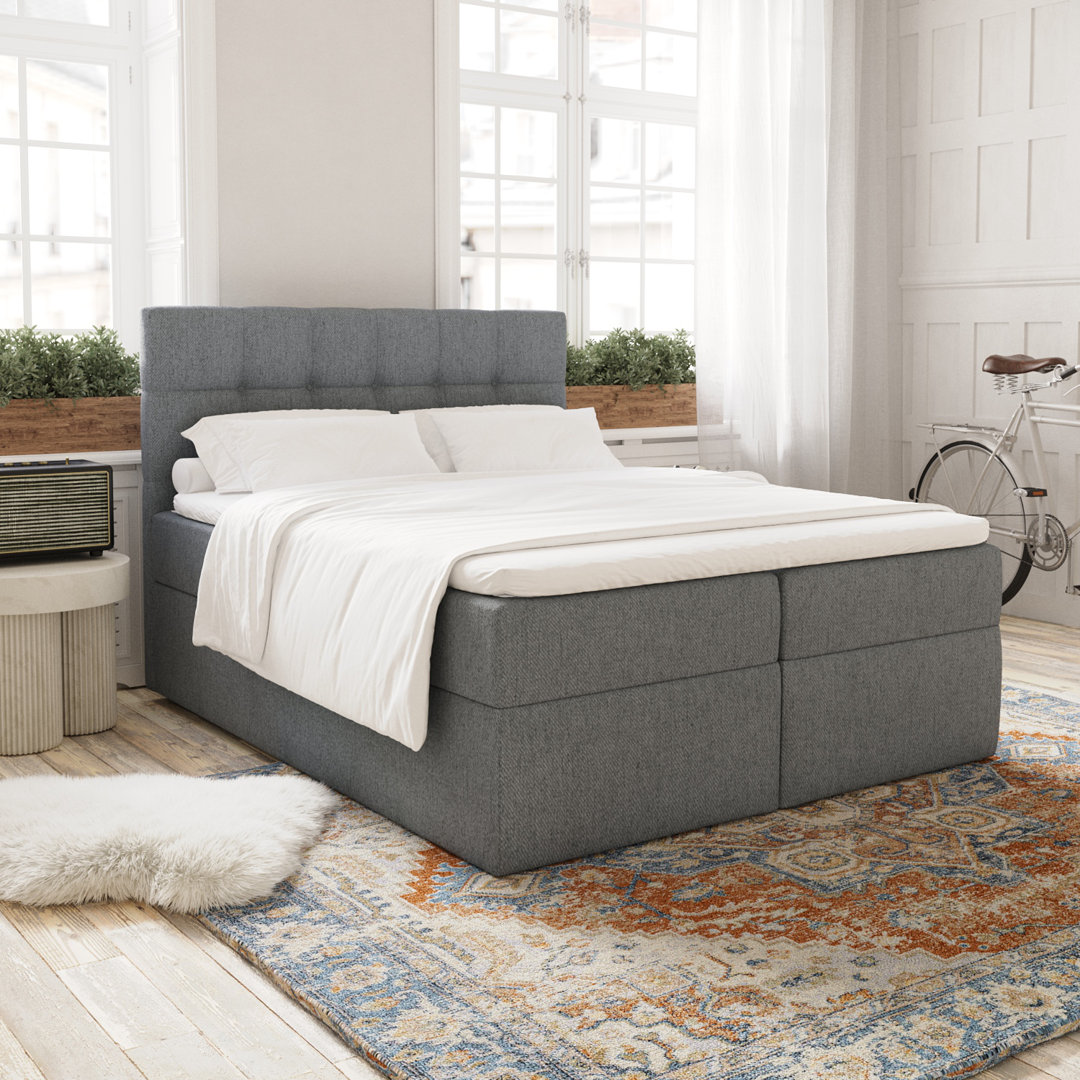 Boxspringbett Maya mit Topper und Stauraum