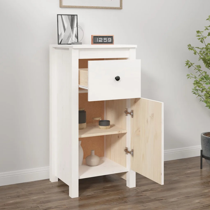 Overkamp 1 - Door Rectangle Accent Cabinet, White