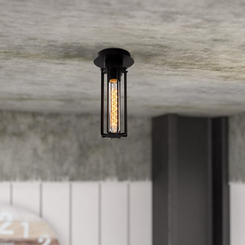 Industrial Style Black Chandelier, 4.7 in Diameter x 9.8 in Height | Durable Iron Body, E27 Socket (Max 40W) | Modern Plain Design for Dining Room & Living Room Lighting, Elegant & Functional Home Decor