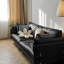 Canapé modulaire noir en cuir véritable-172665482-172665524