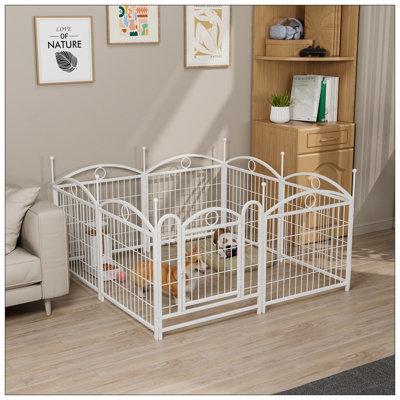 Durable Metal Dog Playpen With 8 Panels, Spacious And Foldable For Indoor And Outdoor Use, Suitable For All Dog