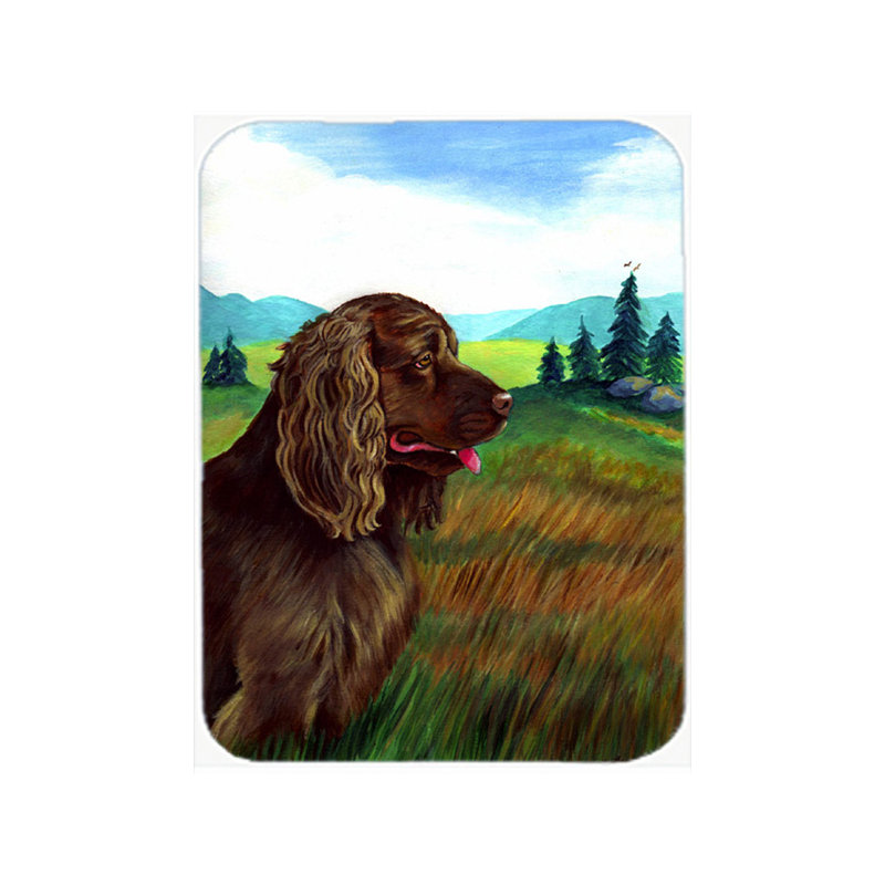 Planche à découper en verre trésors caroline Sussex Spaniel