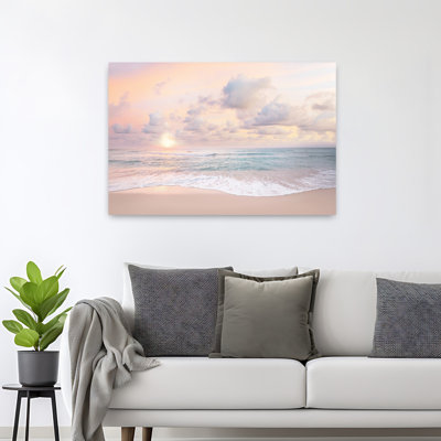 Cloudy Sunset Contemporary Beach Wall Art
