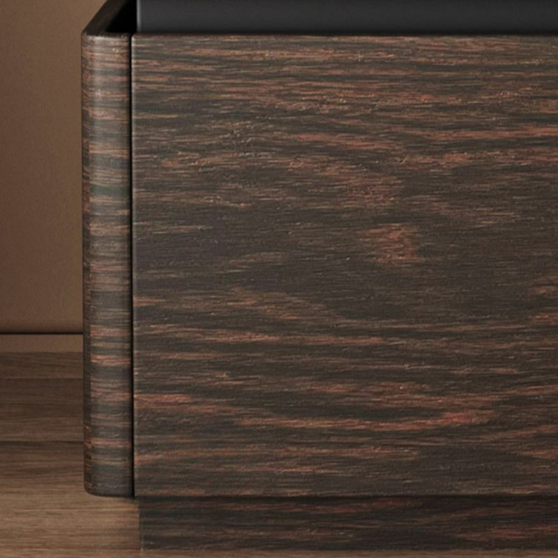 Table de chevet moderne en noyer et cuir de luxe, table de chevet en bois massif à 2 tiroirs, entièrement assemblée, aucune table d'assemblage haut de gamme requise pour la chambre à coucher et le salon